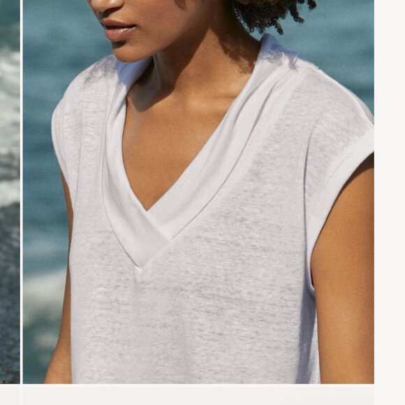 Fold-over v-neck top - Picture 2 of 5